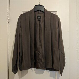 NWOT Vintage Rare Eileen Fisher Origami Kimono Sleeve Olive Silk Jacket Size S